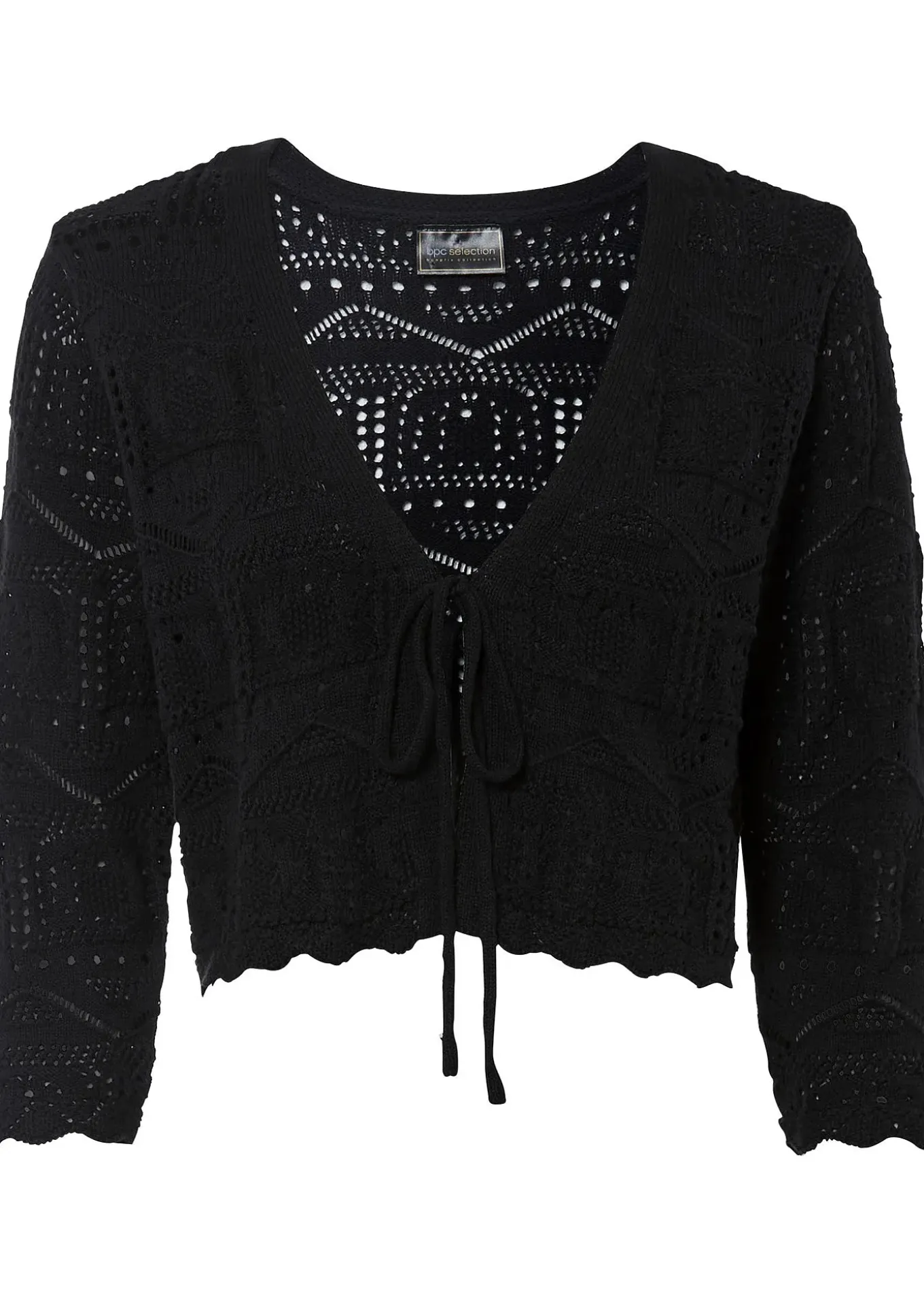 Boléro ajouré, manches 3/4