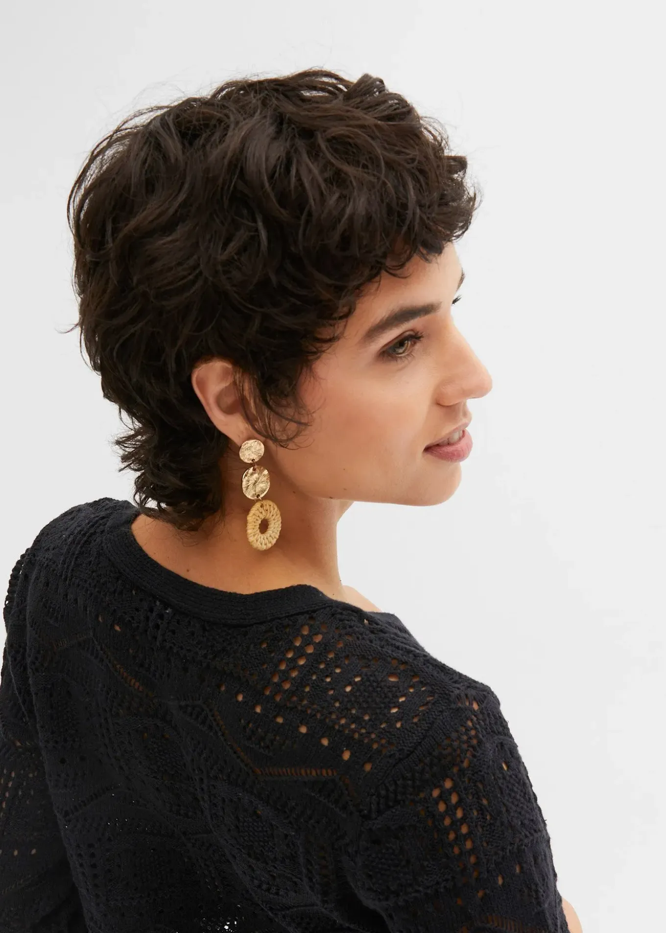 Boléro ajouré, manches 3/4