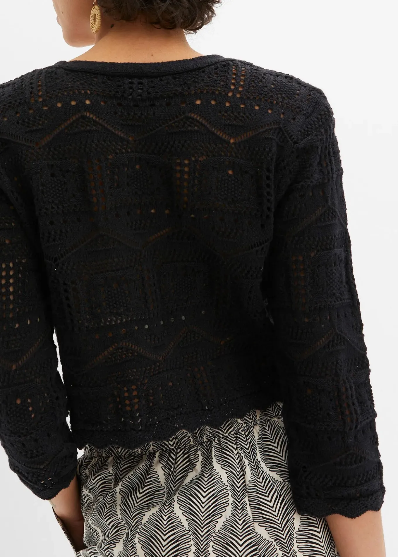 Boléro ajouré, manches 3/4