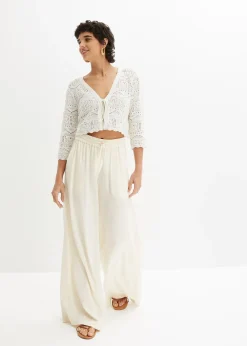 Boléro ajouré, manches 3/4