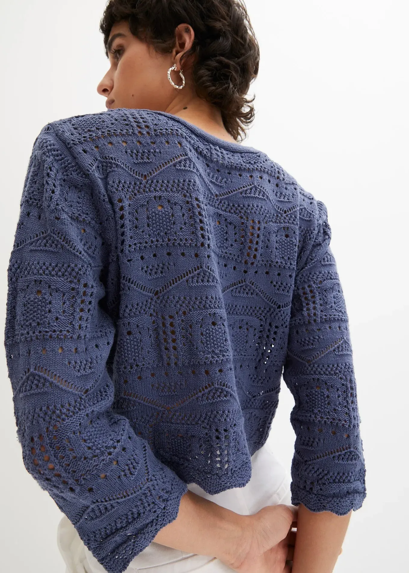 Boléro ajouré, manches 3/4