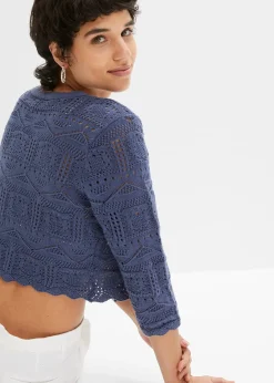 Boléro ajouré, manches 3/4