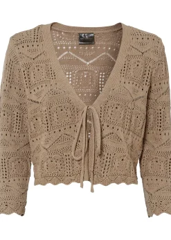 Boléro ajouré, manches 3/4