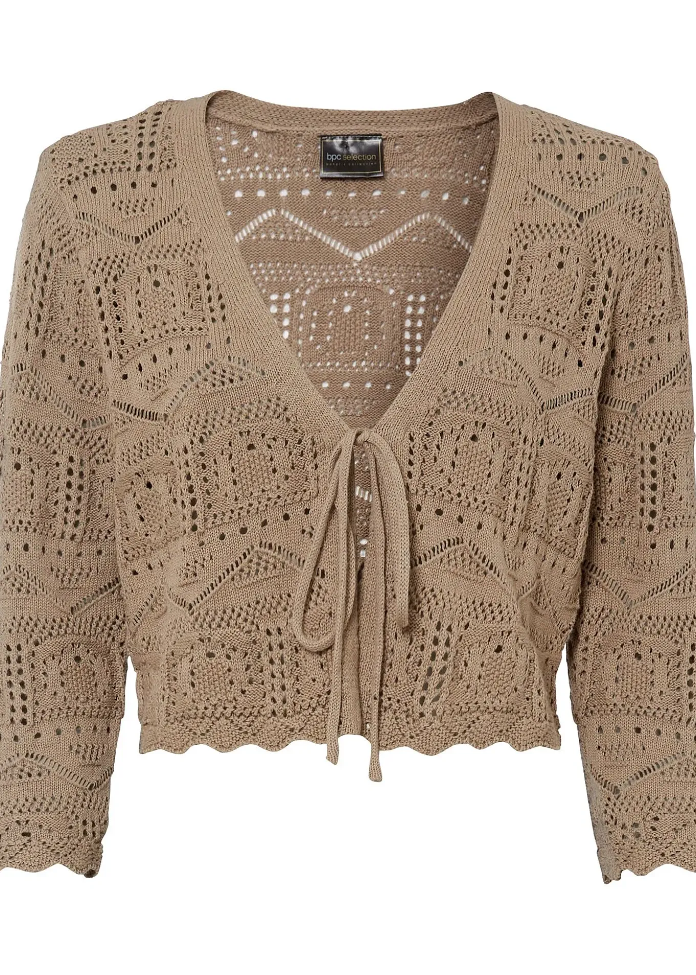 Boléro ajouré, manches 3/4