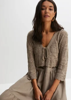 Boléro ajouré, manches 3/4