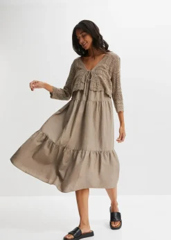 Boléro ajouré, manches 3/4