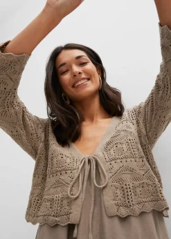 Boléro ajouré, manches 3/4