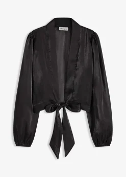 Boléro en tulle fin avec détail à nouer