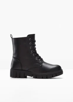 Boots à lacets et semelle crantée