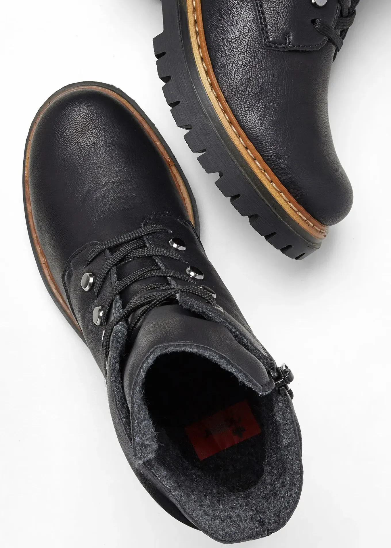 Boots à lacets Rieker fourrées et confortables