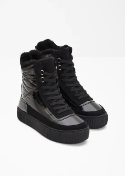 Boots fourrées à lacets