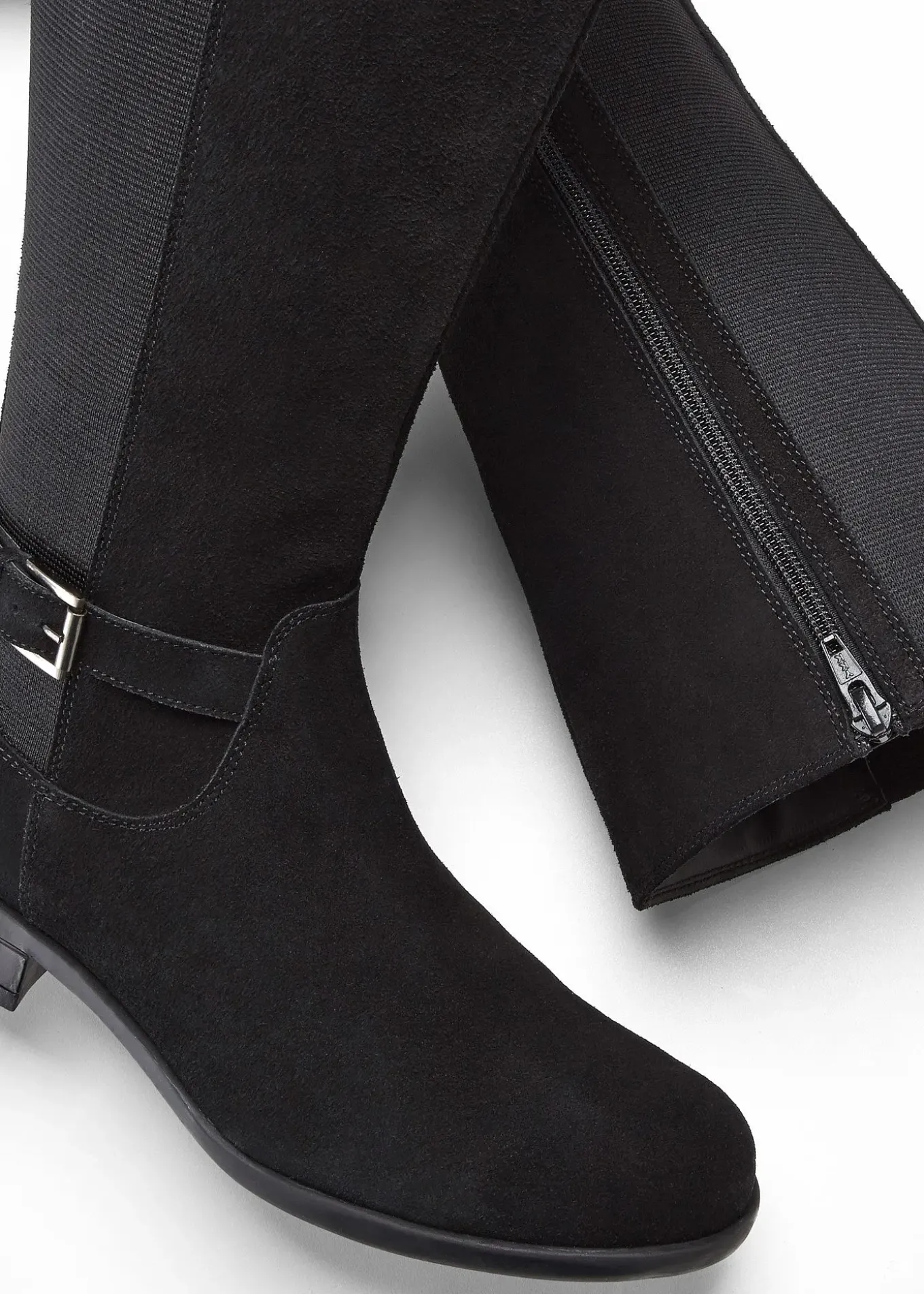 Bottes tige large en cuir