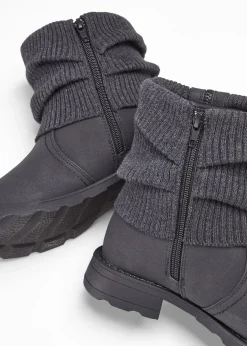 Bottines à empiècement en maille