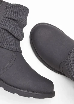 Bottines à empiècement en maille