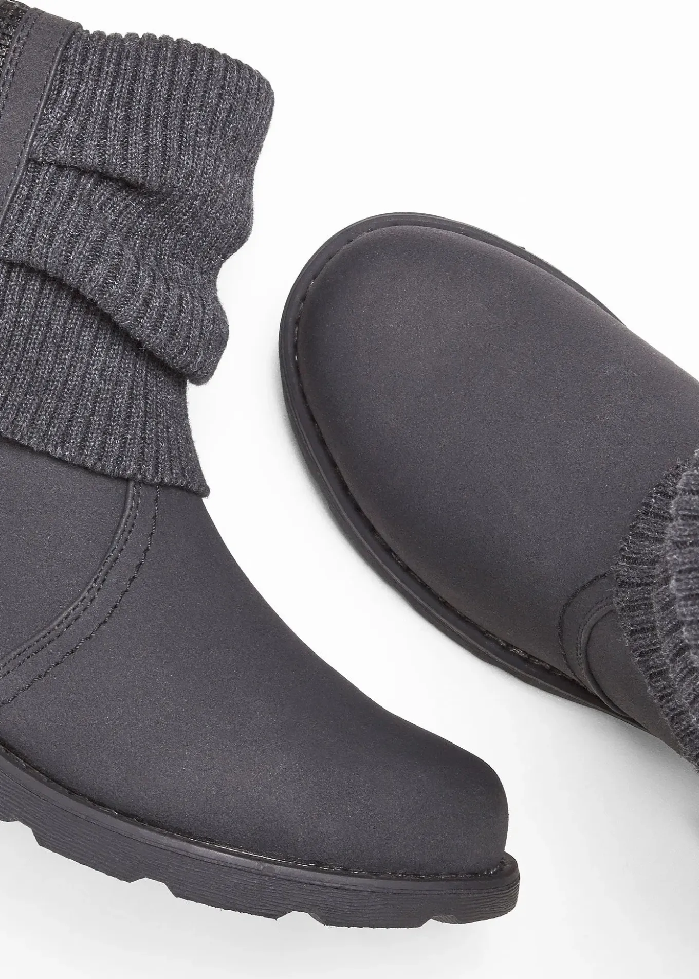 Bottines à empiècement en maille