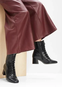 Bottines à lacets et talon bloc