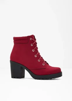 Bottines à lacets et talon carré