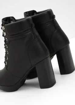 Bottines à lacets et talon haut