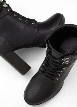 Bottines à lacets et talon haut