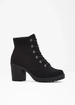 Bottines à lacets et talon carré