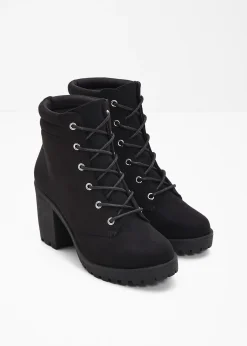 Bottines à lacets et talon carré