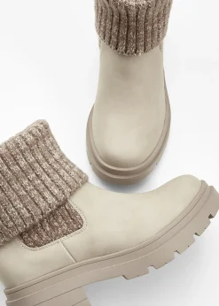 Bottines Chelsea à empiècement maille