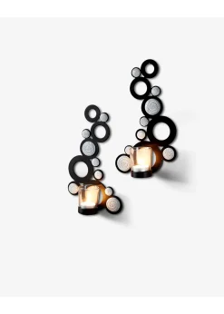 Bougeoir mural avec galets (Ens. 2 pce.)