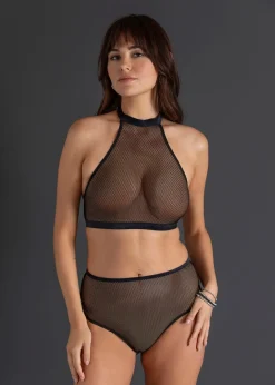 Bralette dos nu et string taille haute (ens. 2 pces)