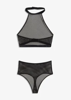 Bralette dos nu et string taille haute (ens. 2 pces)
