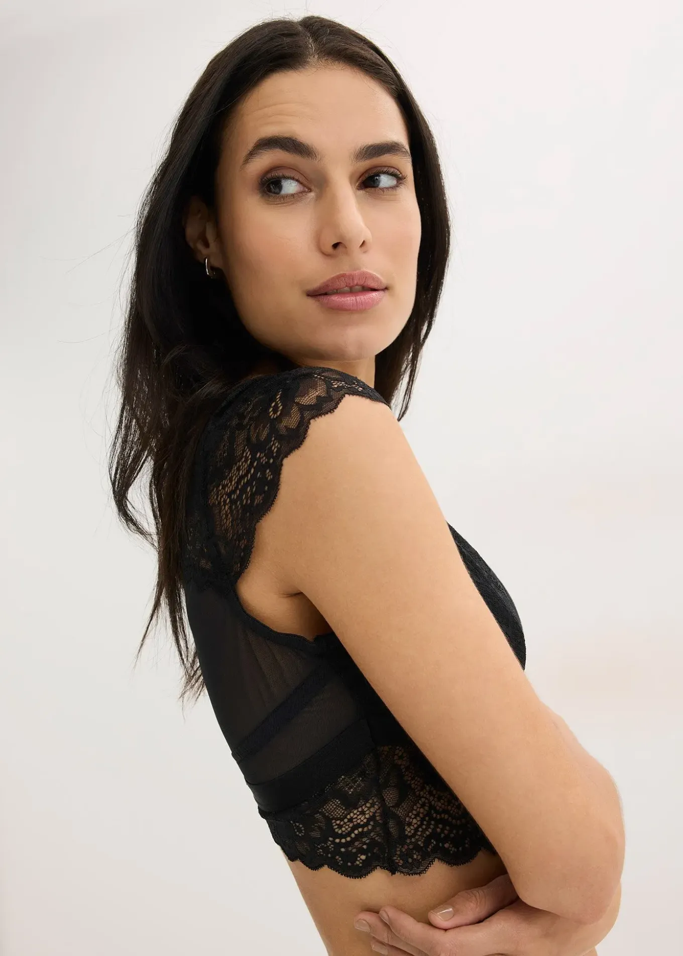 Brassière à dentelle florale, sans armatures