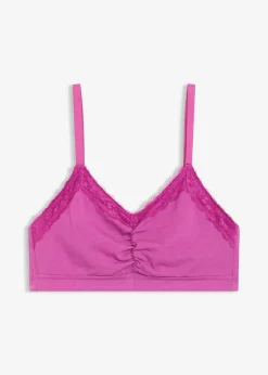 Brassière coton et dentelle