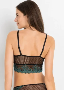 Brassière en dentelle bicolore