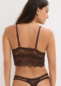 Brassière sans armatures à dentelle florale