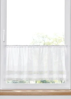 Brise-bise à bordure dentelle