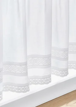 Brise-bise à bordure dentelle