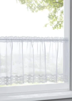 Brise-bise à bordure dentelle