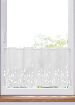 Brise-bise à broderie florale