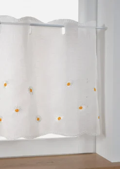 Brise-bise à broderie florale