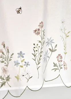 Brise-bise à broderie florale