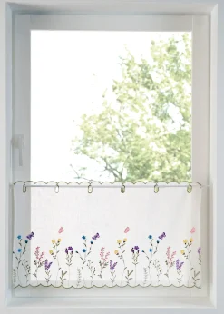 Brise-bise à broderies florales