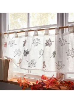 Brise-bise à feuilles brodées