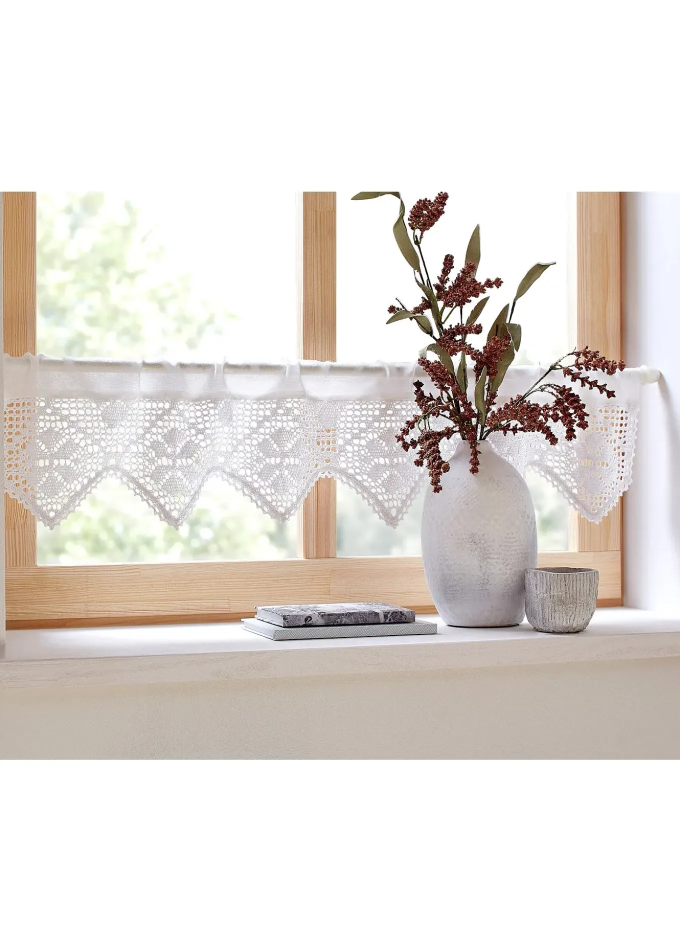 Brise-bise au crochet coloris uni