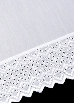 Brise-bise avec bordure brodée