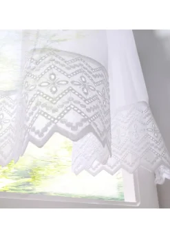 Brise-bise avec bordure brodée