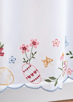 Brise-bise avec motifs de Pâques brodés