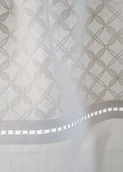 Brise-bise brodé en coton