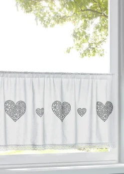 Brise-bise coton à imprimé cœur