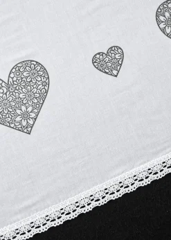 Brise-bise coton à imprimé cœur