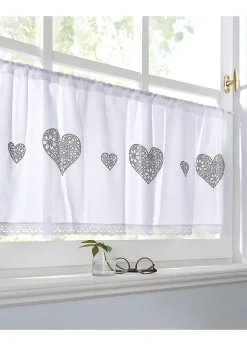 Brise-bise coton à imprimé cœur