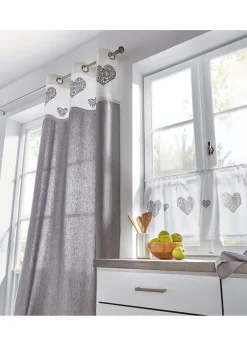 Brise-bise coton à imprimé cœur